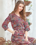 Joy Suit - Red Floral Striped Rayon Foil Jumpsuit
