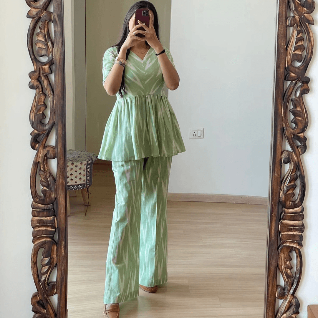 Chevron Green Print