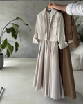 Harper - Utility Chic Maxi Set (Beige)