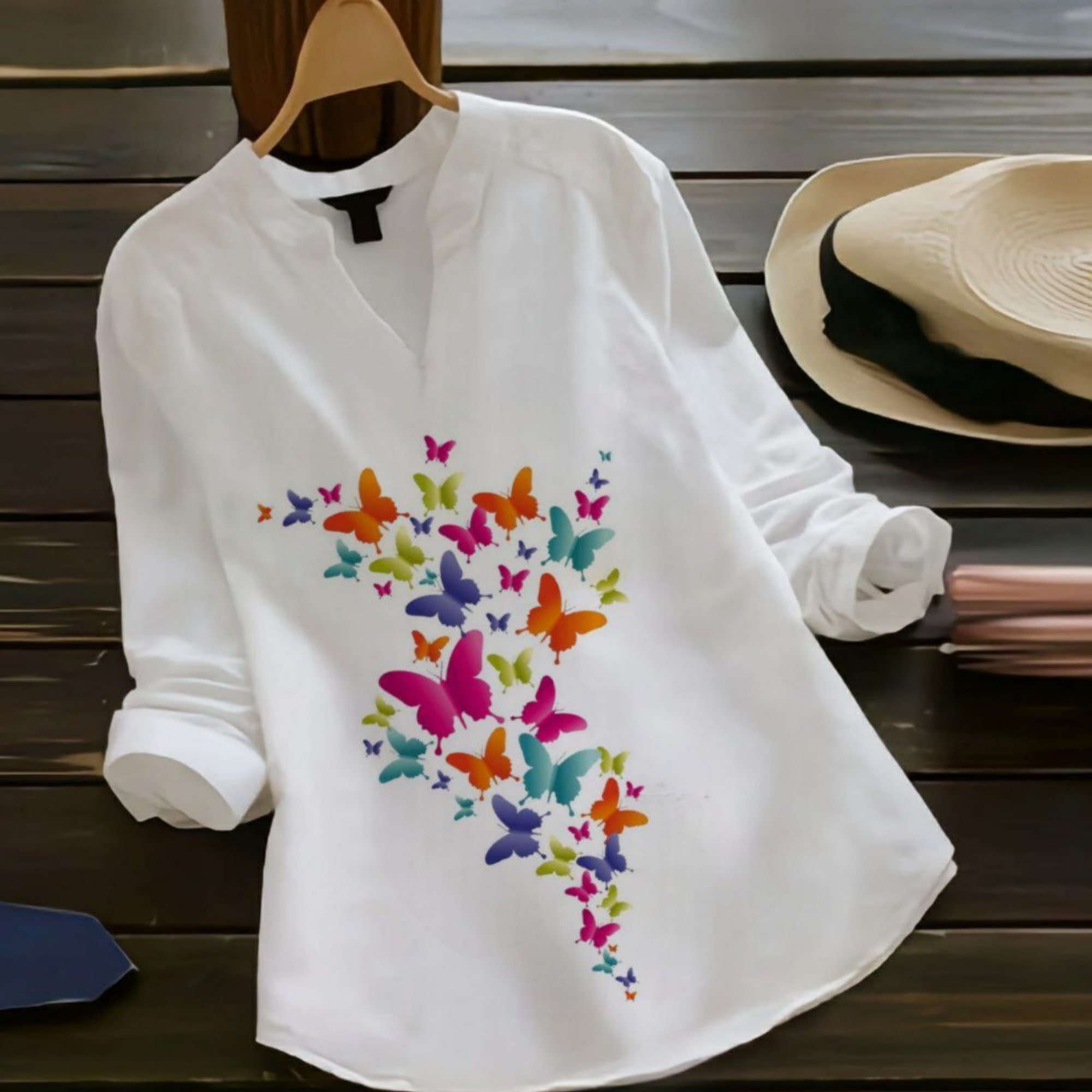 Floral Whispers-Butterfly Cascade-