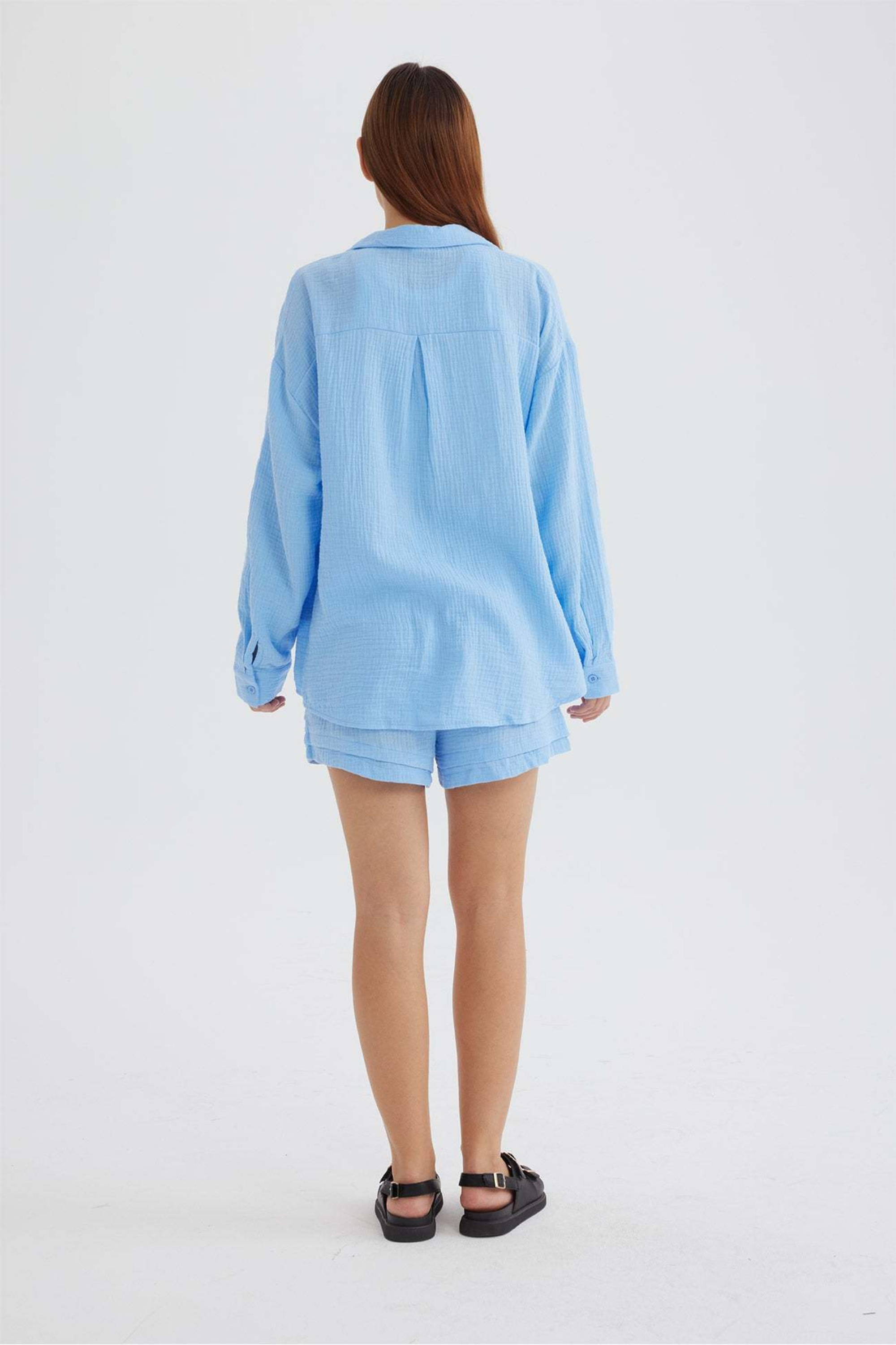 Azure Grace - Women’s Cotton Two-Piece Set