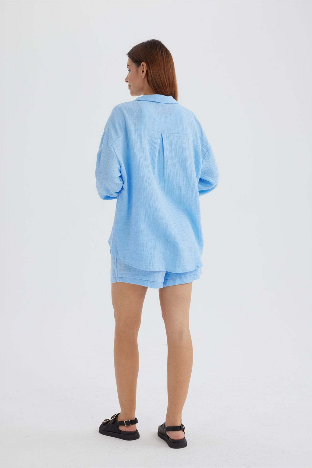 Azure Grace - Women’s Cotton Two-Piece Set