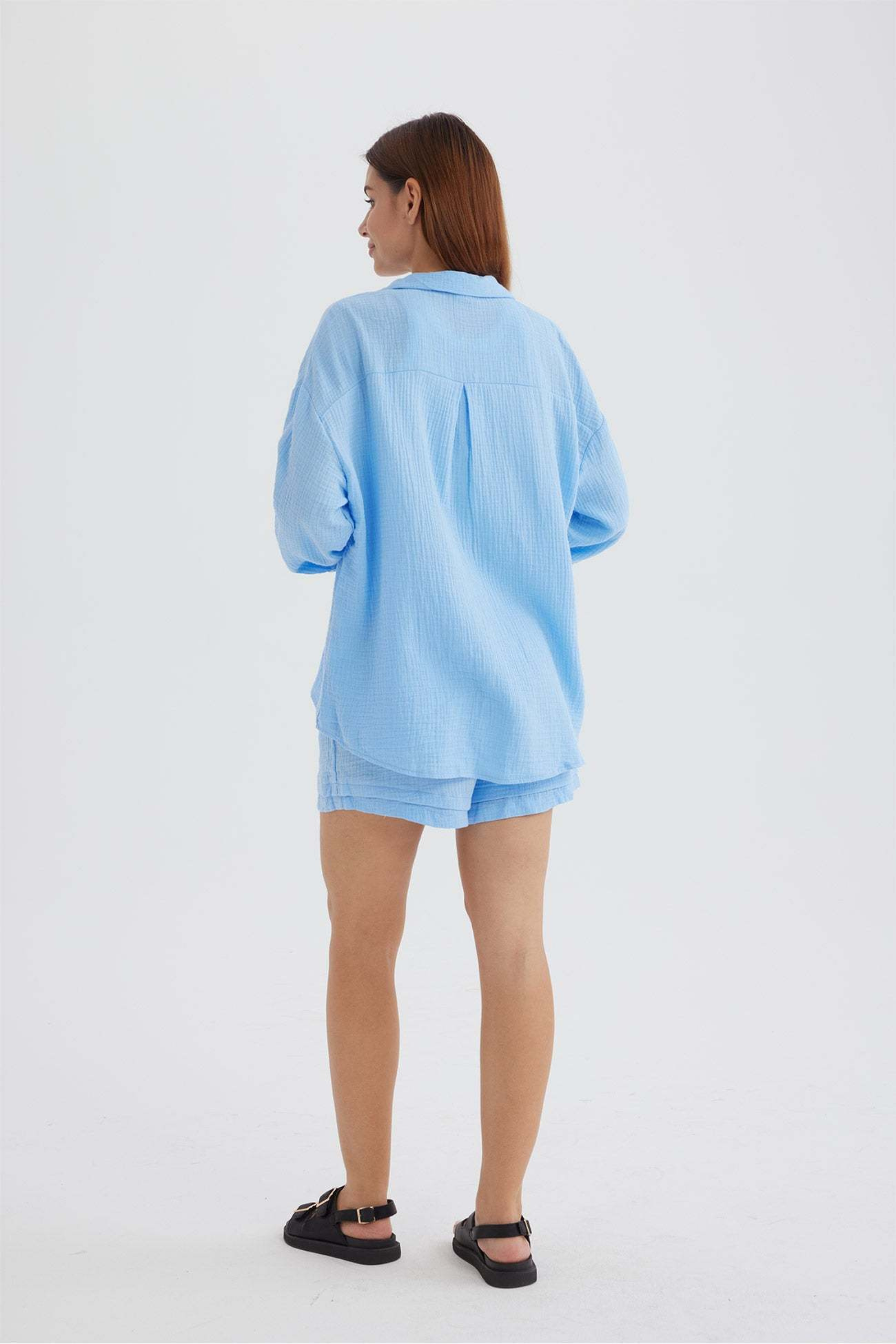 Azure Grace - Women’s Cotton Two-Piece Set